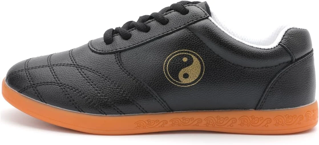 کفش های تای چی کونگ فو، کفش ورزشی هنرهای رزمی سنتی چینی ووشو شائولین چی گونگ چرمی مناسب تمرین و مسابقه برای مردان و زنان