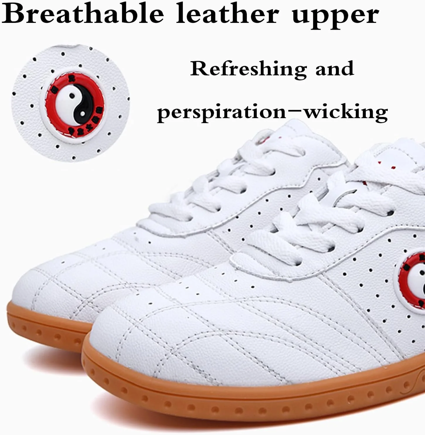 کفش‌های تای‌چی زنانه، کفش‌های اوقات فراغت ووشو، کفش‌های کونگ فو تکواندو، چرمی، زیره نرم، унисекс، سبک وزن، راحت، برای ووشو، کاراته، کونگ فو، تای چی، بوکس، ورزش، باشگاه، هنرهای رزمی