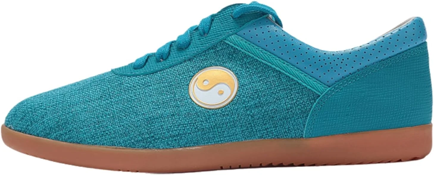 کفش‌های تای‌چی رزمی بومى، کفش تای‌چی مردانه، کفش کونگ فو ووشو تای‌چی، تنفسی، унисекс، سبک وزن، بند دار، ساق کوتاه، برای تکواندو، بوکس، کاراته، کونگ فو، وینگ چون