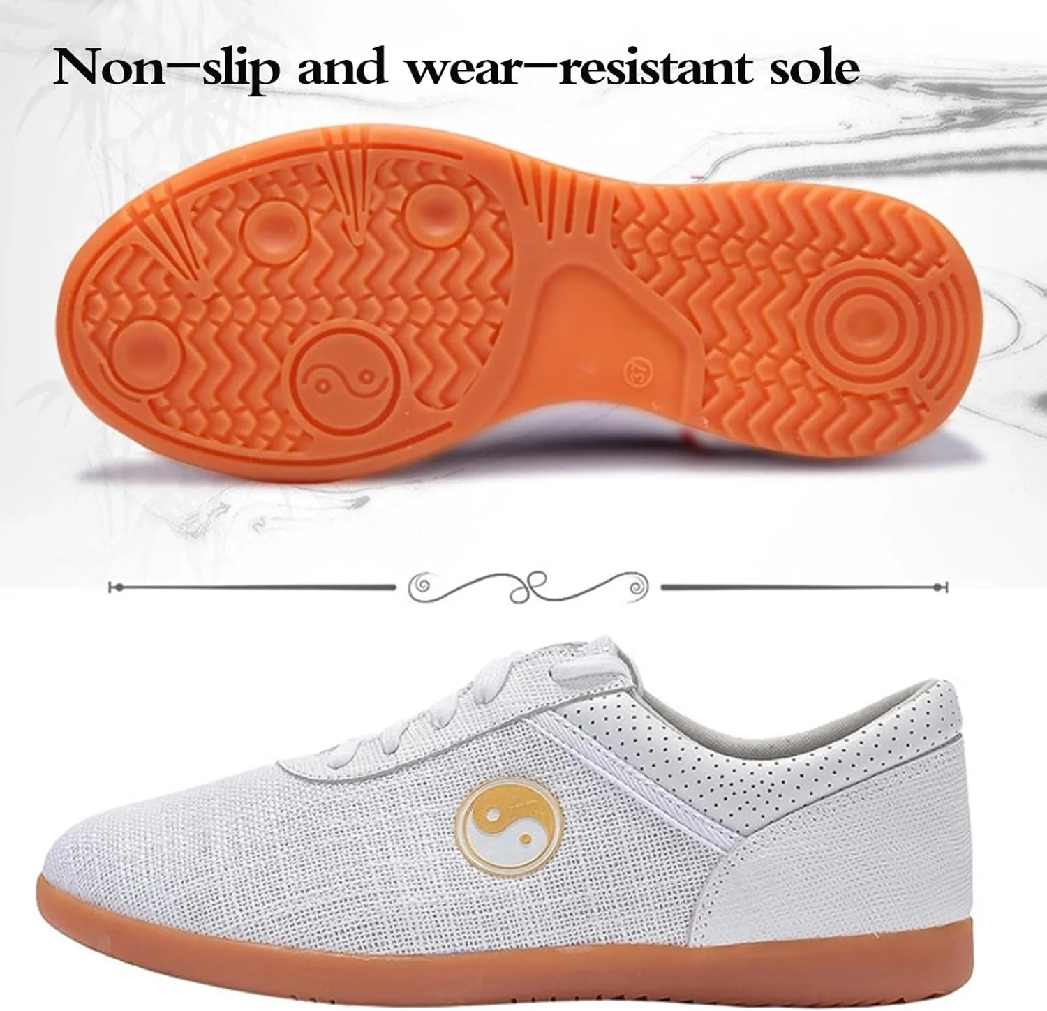 کفش‌های تای‌چی رزمی بومى، کفش تای‌چی مردانه، کفش کونگ فو ووشو تای‌چی، تنفسی، унисекс، سبک وزن، بند دار، ساق کوتاه، برای تکواندو، بوکس، کاراته، کونگ فو، وینگ چون