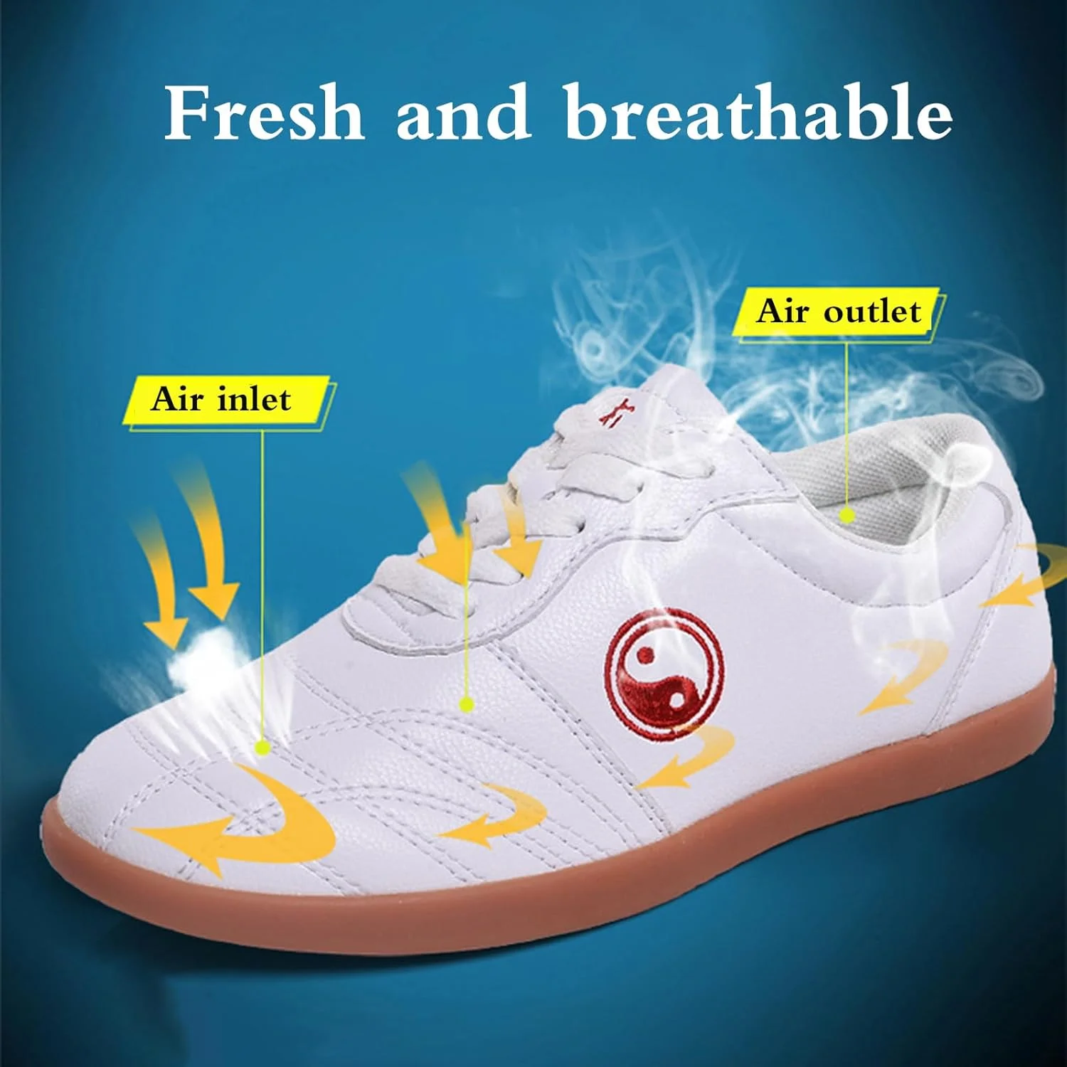 کفش تکواندو، کفش ورزشی هنرهای رزمی، مناسب برای تمرین تکواندو، بوکس، کاراته، کونگ فو، وینگ چون و استفاده روزمره، جلوگیری از فشار به پا، تنفس پذیر و ضد عرق