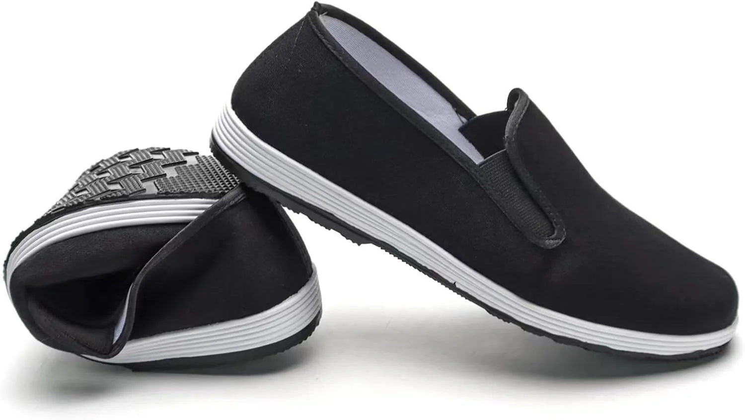 کفش های تای چی، کفش های سنتی کانواس کونگ فو چینی، کفش های هنرهای رزمی پکن قدیمی، زیره لاستیکی مشکی مناسب برای همه