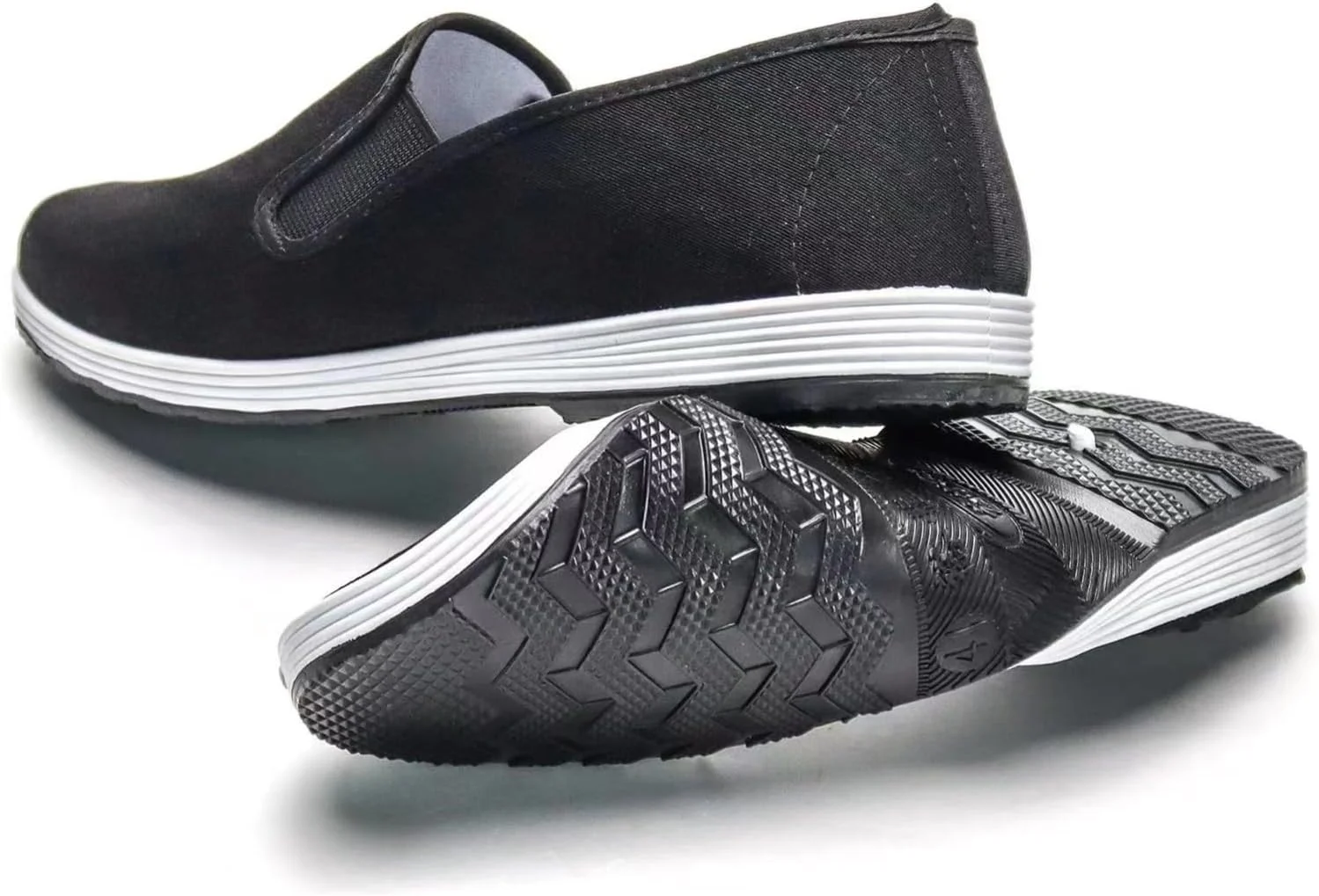 کفش های تای چی، کفش های سنتی کانواس کونگ فو چینی، کفش های هنرهای رزمی پکن قدیمی، زیره لاستیکی مشکی مناسب برای همه