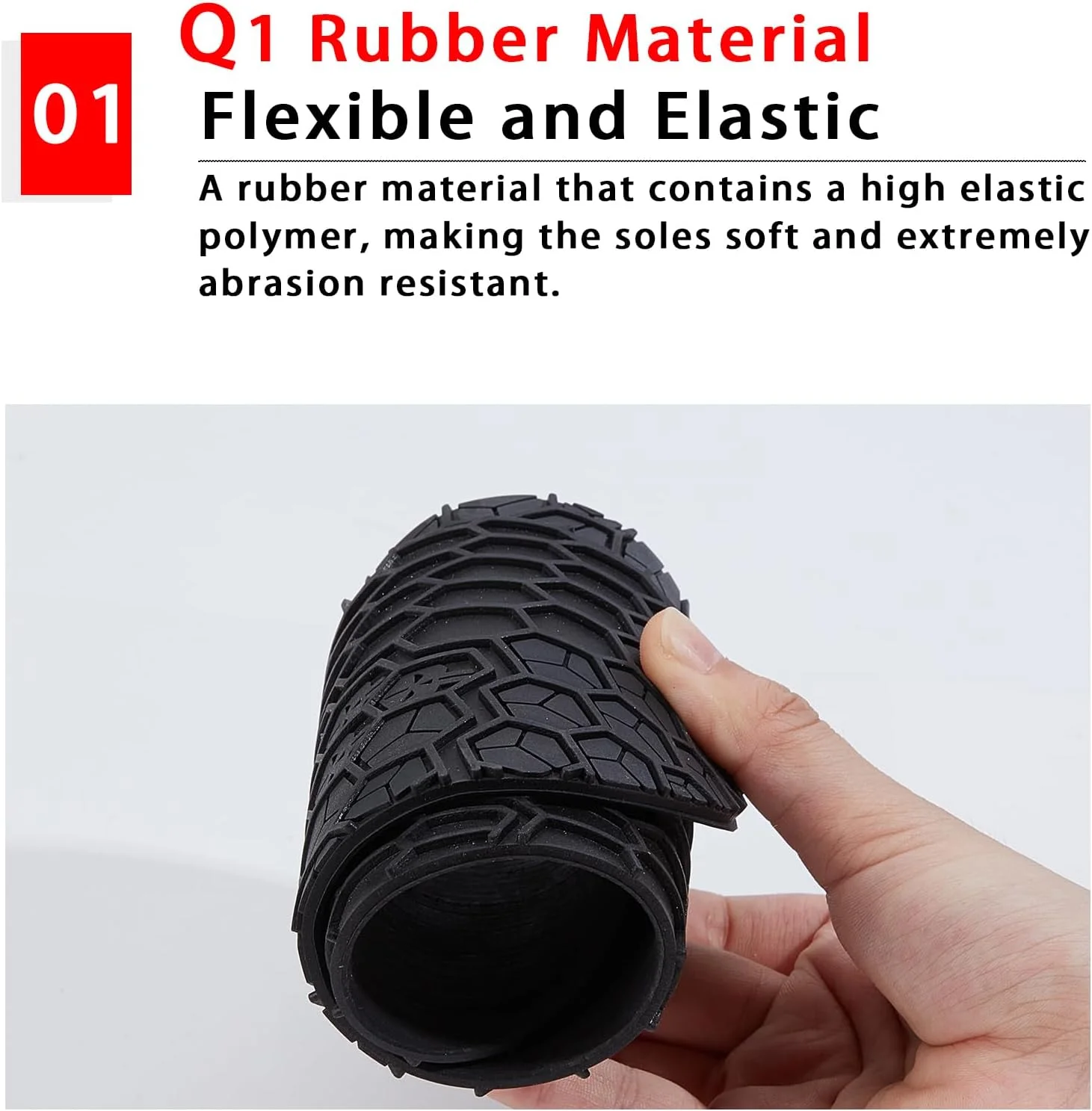 NICENEEDED یک جفت زیره لاستیکی جایگزین کفش، محافظ زیره ضد لغزش 13 اینچی با طرح لانه زنبوری شش ضلعی، تعمیر زیره کفش مشکی برای چکمه های DIY