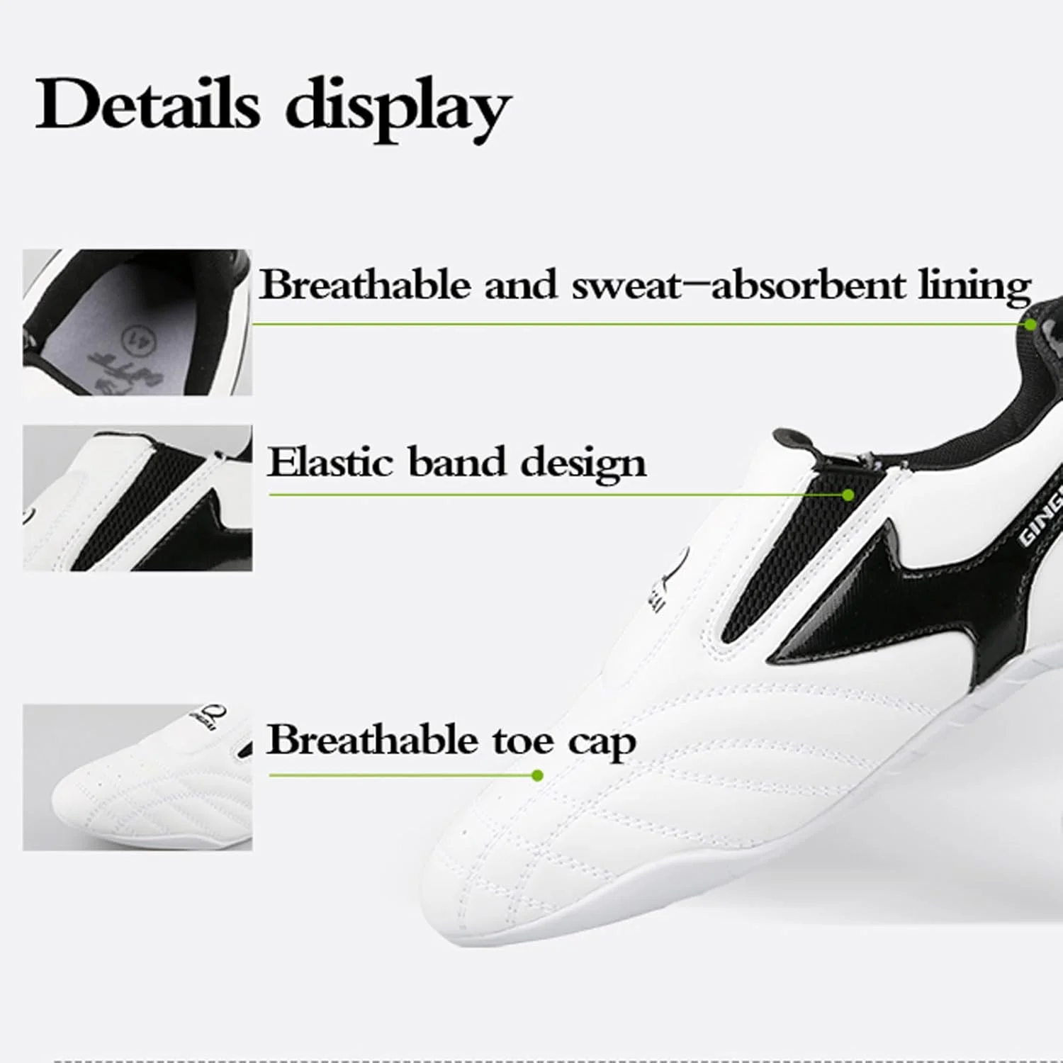 کفش های هنرهای رزمی ضد لغزش، کفش های بوکس و کاراته، بدون ایجاد حس گرفتگی پا، کیفیت ساخت عالی، حفظ خشکی داخل کفش، مناسب برای تمرینات مبارزه و کاراته در فضای باز کفش های هنرهای رزمی ضد لغزش، کفش های بوکس و کاراته، بدون ایجاد حس گرفتگی پا، کیفیت ساخت عالی، حفظ خشکی داخل کفش، مناسب برای تمرینات مبارزه و کاراته در فضای باز