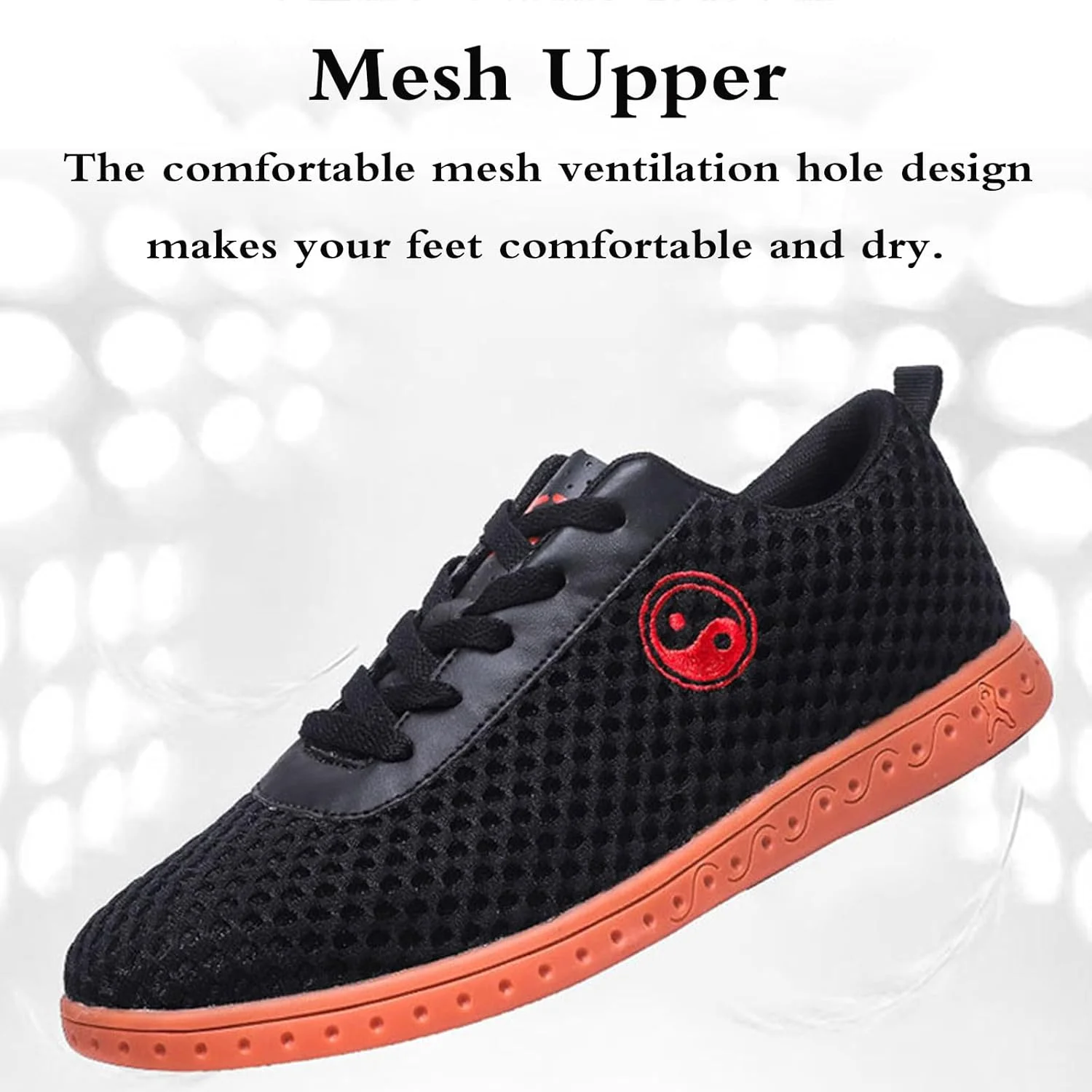 کفش کونگ فو وینگ چون، کفش هنرهای رزمی زنانه، کفش ورزشی تای چی تکواندو، تنفسی، مقاوم در برابر سایش، خم شدن آسان، برای کونگ فو، تای چی، تمرینات روزانه و ورزش های صبحگاهی.