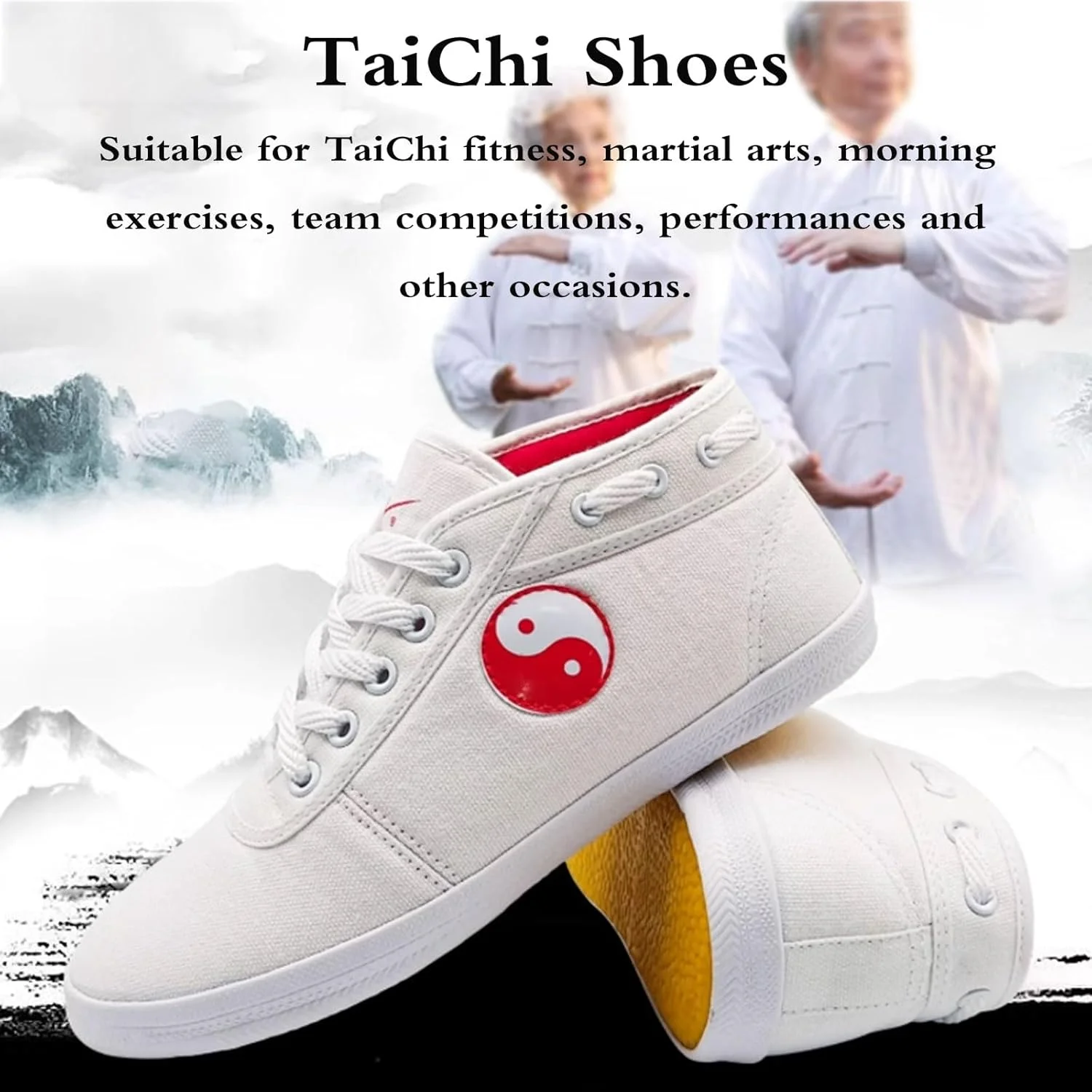 کفش وینگ چون، کفش هنرهای رزمی زنانه، کفش تای چی تکواندو، کفش هنرهای رزمی سنتی، تنفسی، راحت، ضد لغزش، برای تمرینات روزانه و ورزش های صبحگاهی.