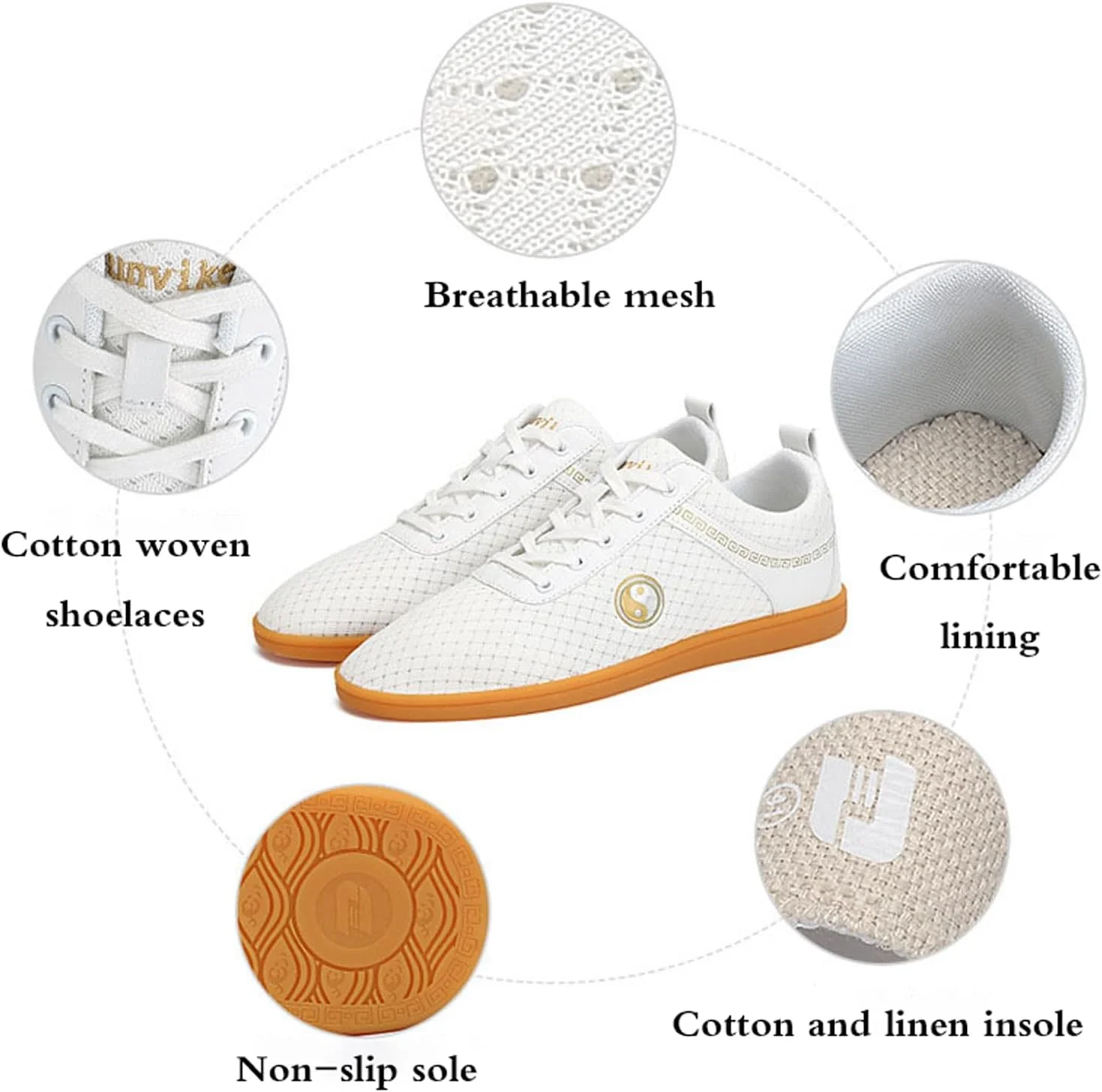 کفش تکواندو унисекс، کفش کونگ فو تکواندو، کفش تمرین تکواندو، سبک و نرم، مقاوم در برابر سایش، راحت، مناسب پا، برای تکواندو، بوکس، کونگ فو، کاراته و تایچی