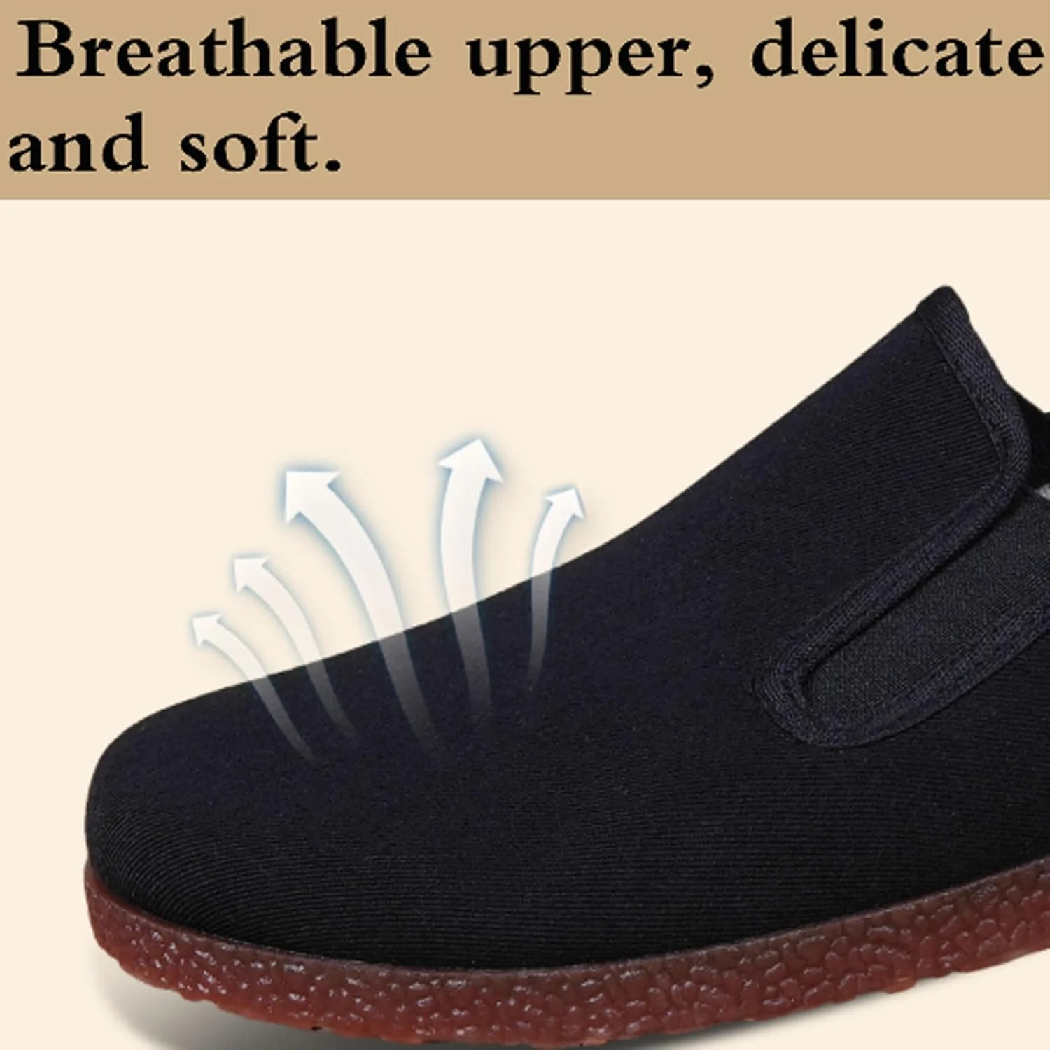 کفش پارچه ای سنتی، کفش کونگ فو پارچه ای تخت، دمپایی انعطاف پذیر هنرهای رزمی، پوشیدن و درآوردن آسان، سبک و راحت، برای استفاده روزانه، کار، ورزش، پیاده روی