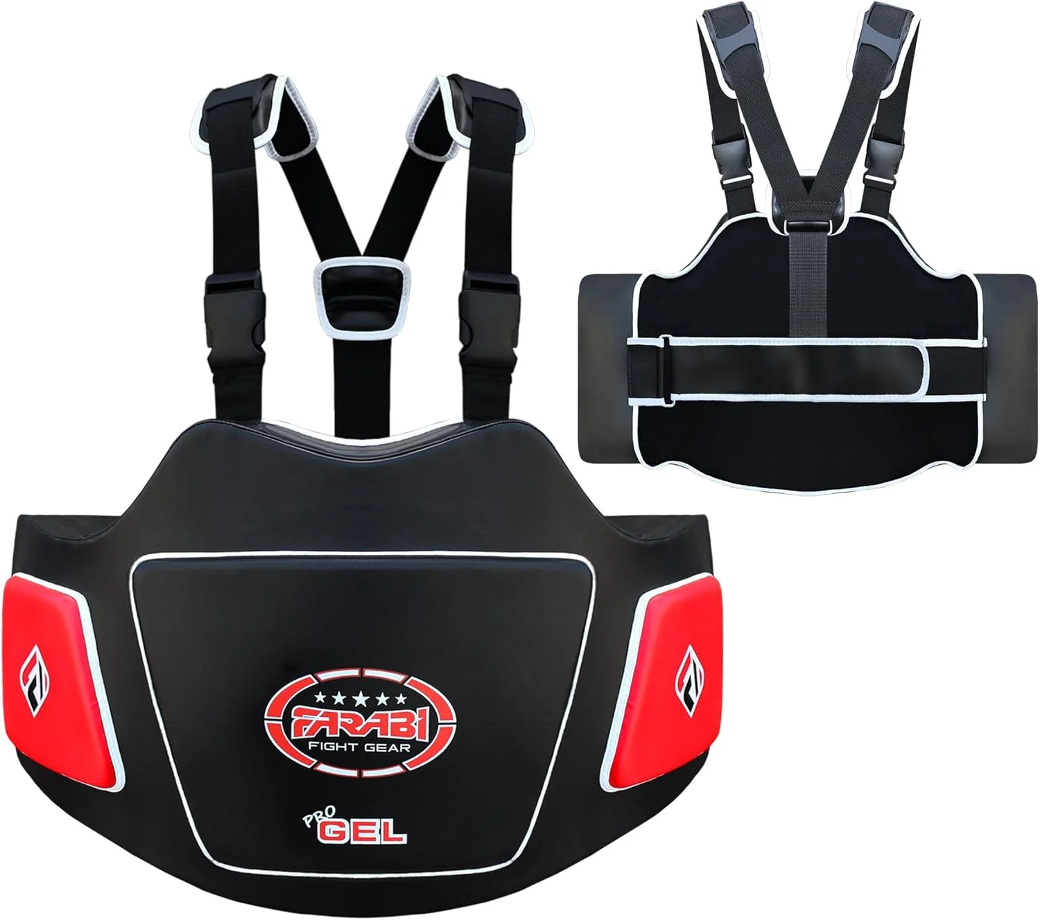 محافظ دنده و شکم فرابی، محافظ شکم، پد تمرینی (مشکی/قرمز)