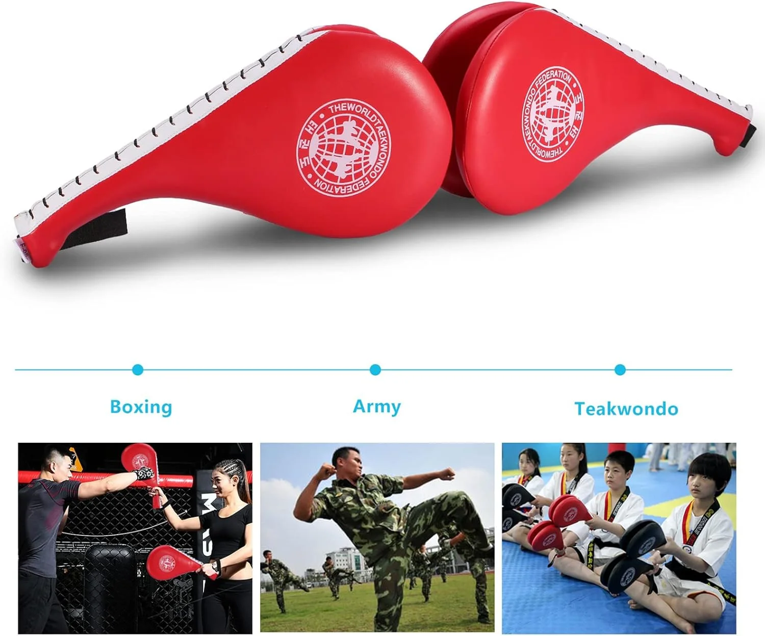 هدف تمرینی تکواندو Haofy، هدف دو طرفه با حلقه دستی برای هنرهای رزمی