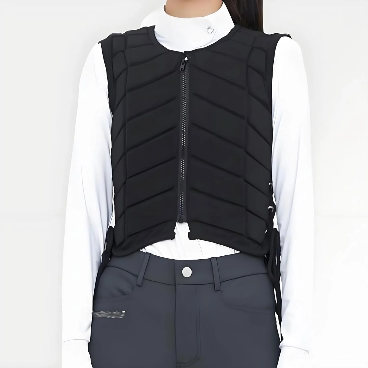 محافظ سینه اسب سواری унисекс بزرگسالان، جلیقه سوارکاری قابل تنظیم، زره سوارکاری پد دار، جلیقه تمرین اسب سواری، برای مردان زنان جوانان پسران دختران