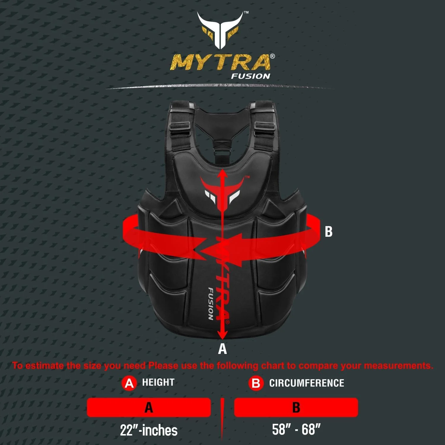 محافظ سینه و شکم میترا فیوژن، محافظ بدن، پد محافظ بدن، محافظ سینه، دنده و شکم برای بوکس، MMA، موی تای، تناسب اندام و تمرینات ورزشی