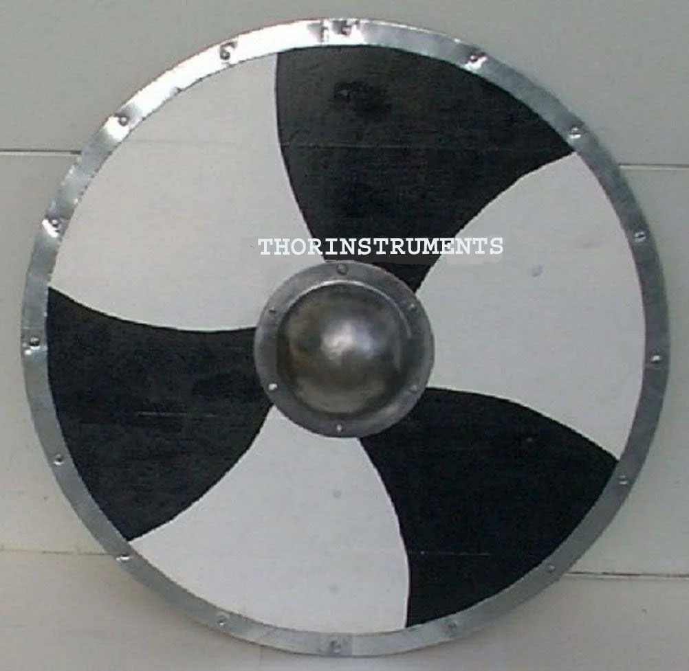 سپر وایکینگ چوبی - رنگ شده سفید و مشکی، دکوری از Thorinstruments Co