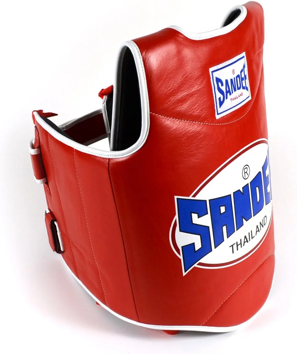 محافظ بدن چرمی مصنوعی سندی مدل اورجینال، قرمز و سفید، سایز XS