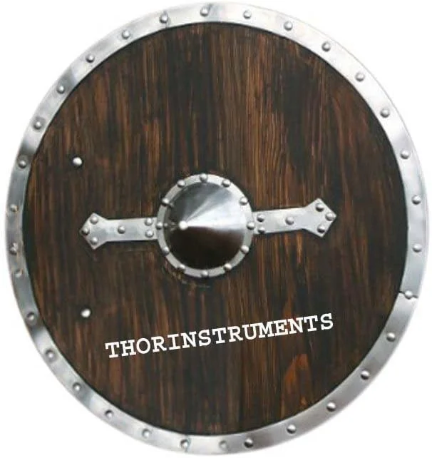 سپر وایکینگ THORINSTRUMENTS - چوبی قهوه ای - اندازه کامل، سپر قرون وسطایی طرح