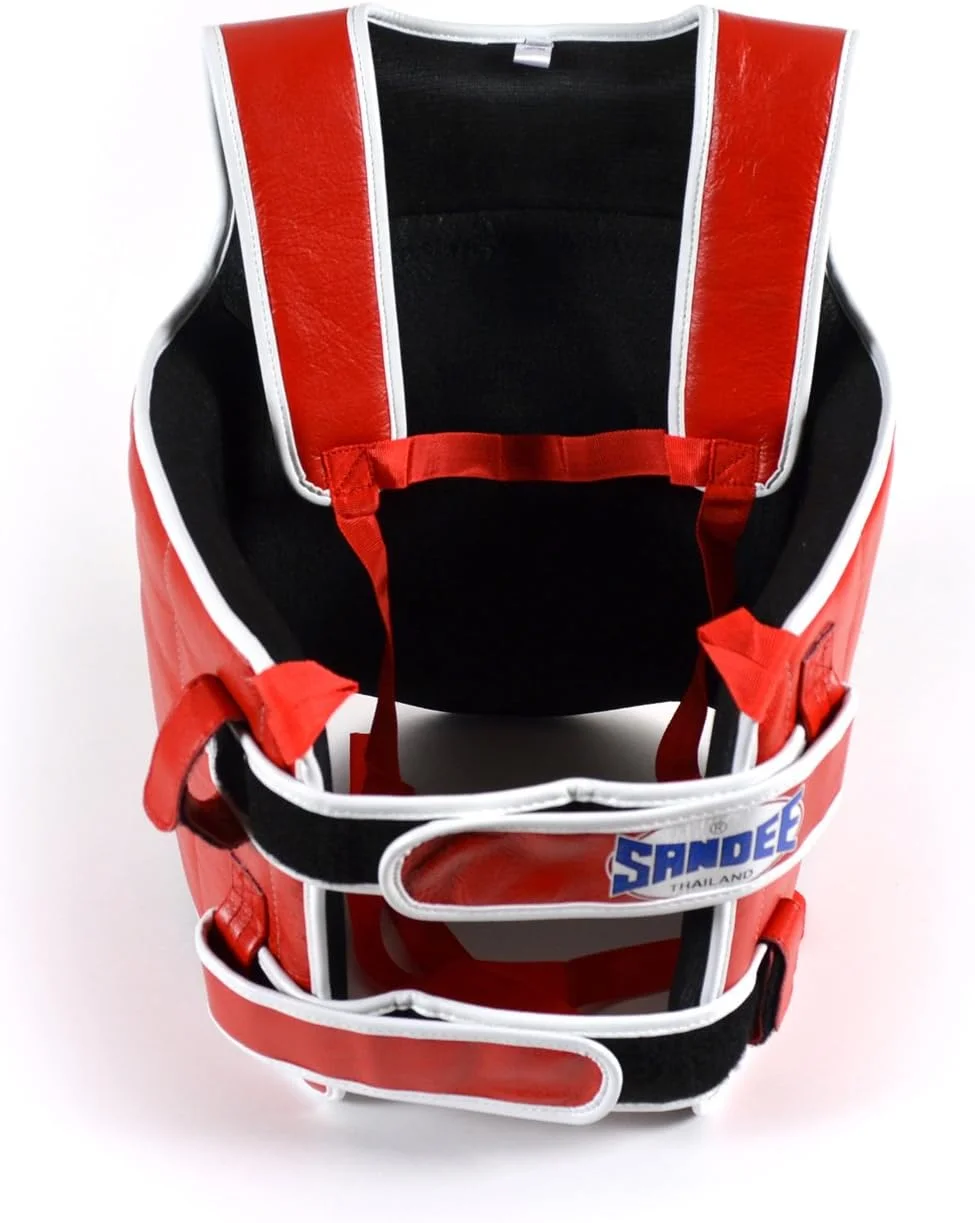 محافظ بدن چرمی مصنوعی سندی مدل اورجینال، قرمز و سفید، سایز XS