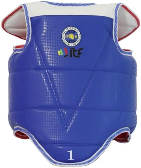 محافظ بدن تکواندو کاراته هنرهای رزمی TKD، محافظ قفسه سینه دو طرفه، محافظ شکم برای تمرین سایز 1