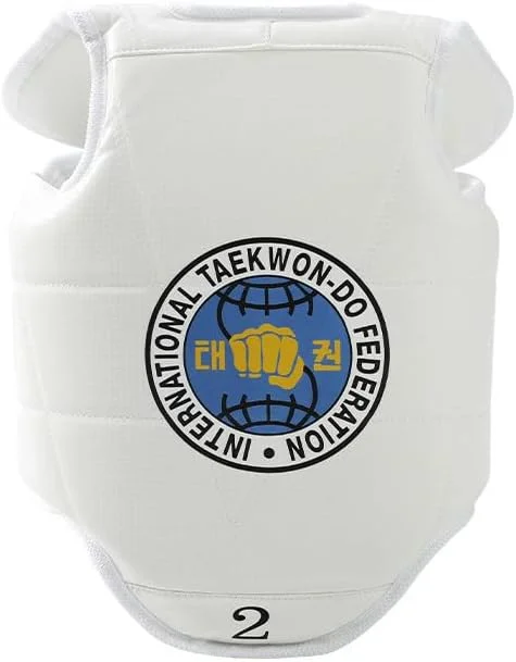 محافظ بدن تکواندو کاراته هنرهای رزمی TKD، محافظ سینه دو طرفه، محافظ شکم برای تمرین سایز 1