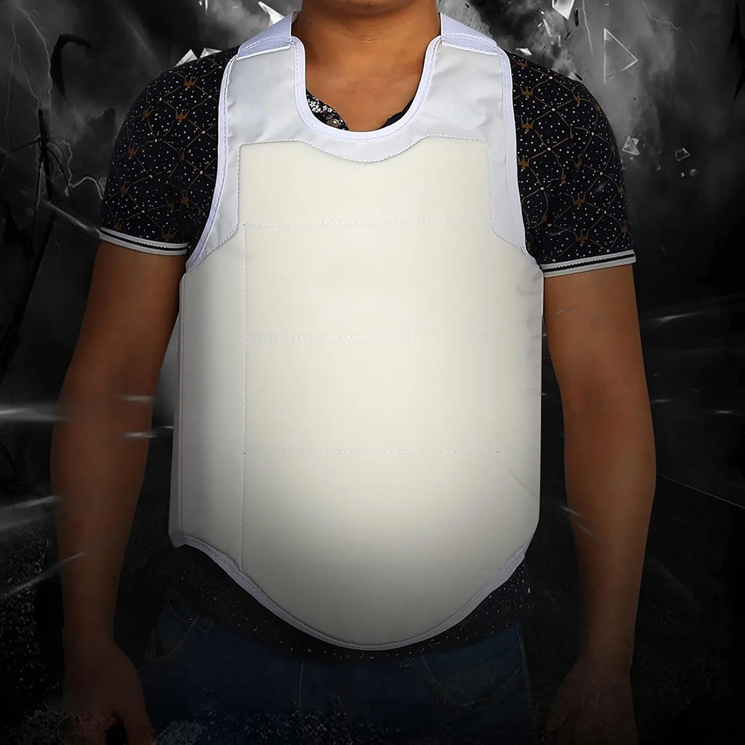 محافظ سینه کاراته، پد فوم الاستیک بالا، محافظ سینه کاراته طراحی ارگونومیک و ظریف برای کاراته و تکواندو (S)