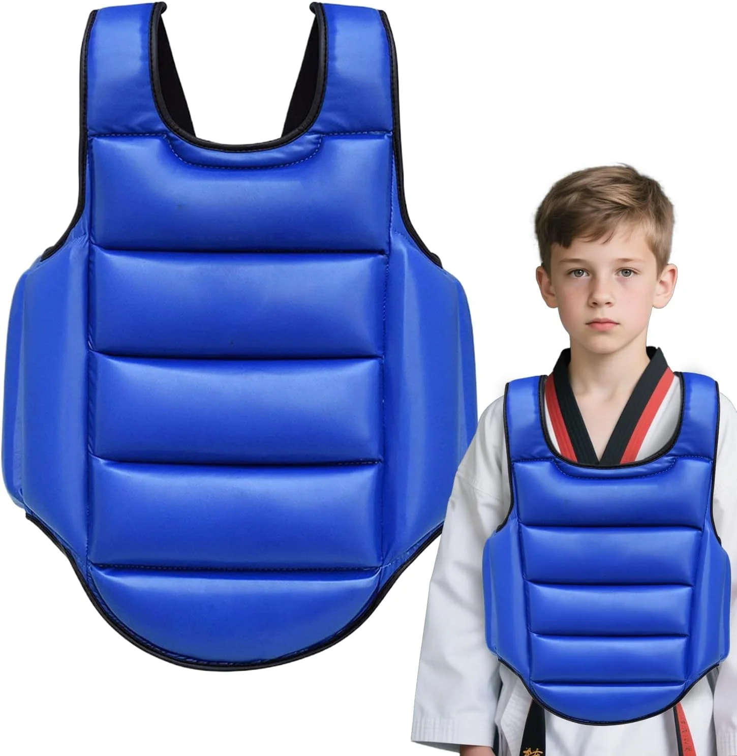 محافظ سینه بوکس - محافظ شکم کیک بوکسینگ - پد محافظ بدن قابل تنظیم، لوازم جانبی تمرین برای مسابقات هنرهای رزمی