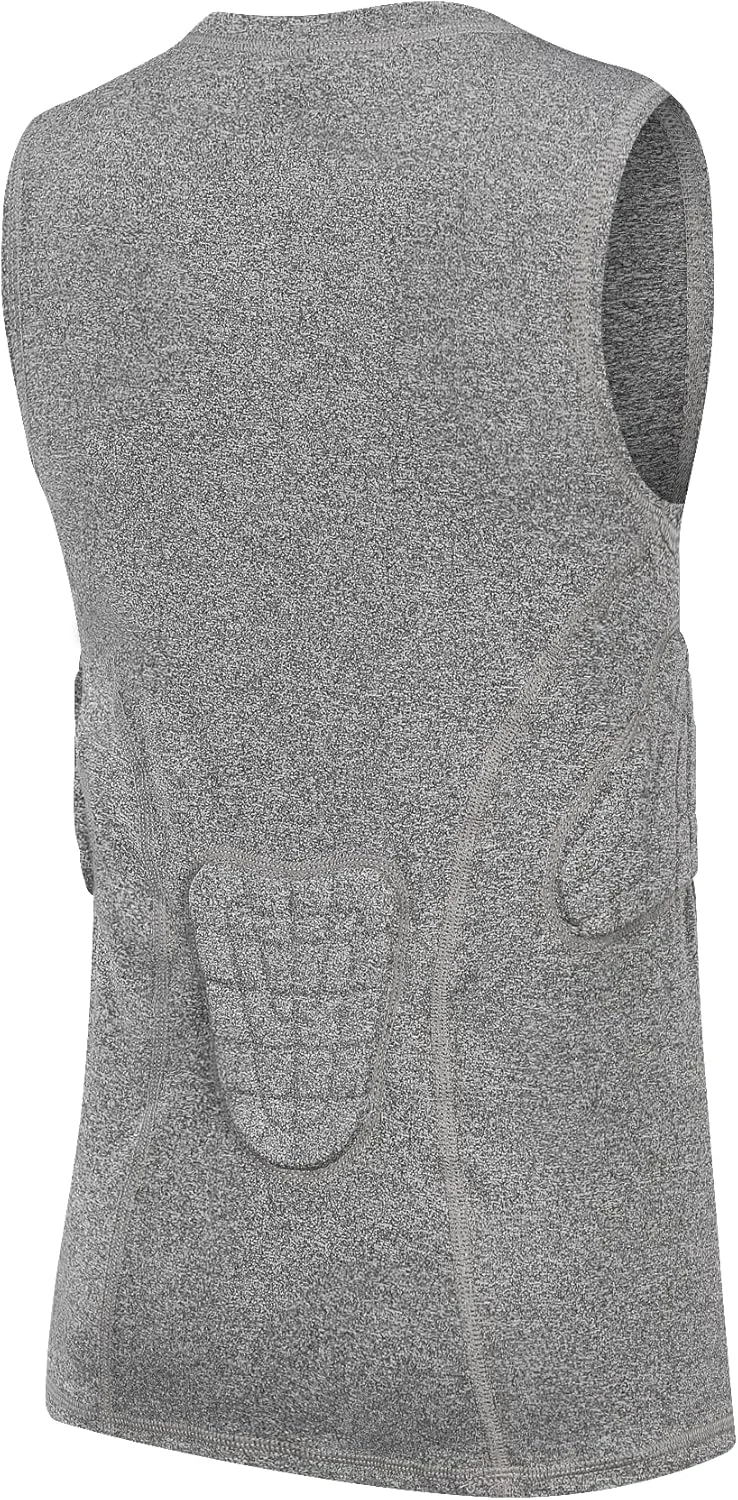 تی شرت فشاری پد دار و جلیقه محافظ سینه، دنده و باسن پسرانه نوجوان DGXINJUN مناسب مسابقات ورزشی فوتبال و بیسبال