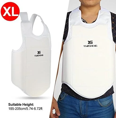 محافظ سینه کاراته Dioche، محافظ سینه تکواندو الاستیک بالا، جلیقه محافظ سینه بوکس برای کودکان و بزرگسالان (S)