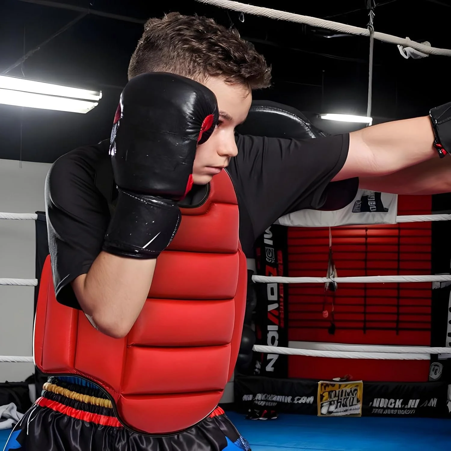 محافظ سینه و شکم بوکس، محافظ بدن برای کیک بوکسینگ | محافظ بدن قابل تنظیم برای تمرین و مبارزه هنرهای رزمی محافظ سینه و شکم بوکس، محافظ بدن برای کیک بوکسینگ | محافظ بدن قابل تنظیم برای تمرین و مبارزه هنرهای رزمی