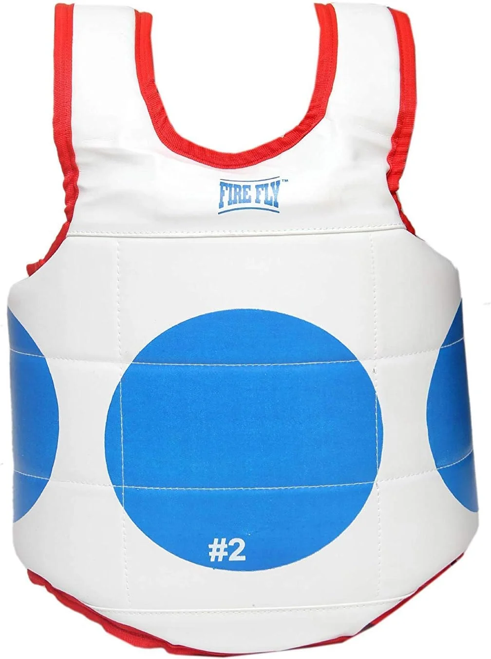 محافظ بدن فایرفلای هنرهای رزمی برای تکواندو کاراته، محافظ سینه، تجهیزات محافظتی یک تکه دو طرفه، انتخاب رنگ **قرمز و آبی**، سایز - کوچک/متوسط/بزرگ
