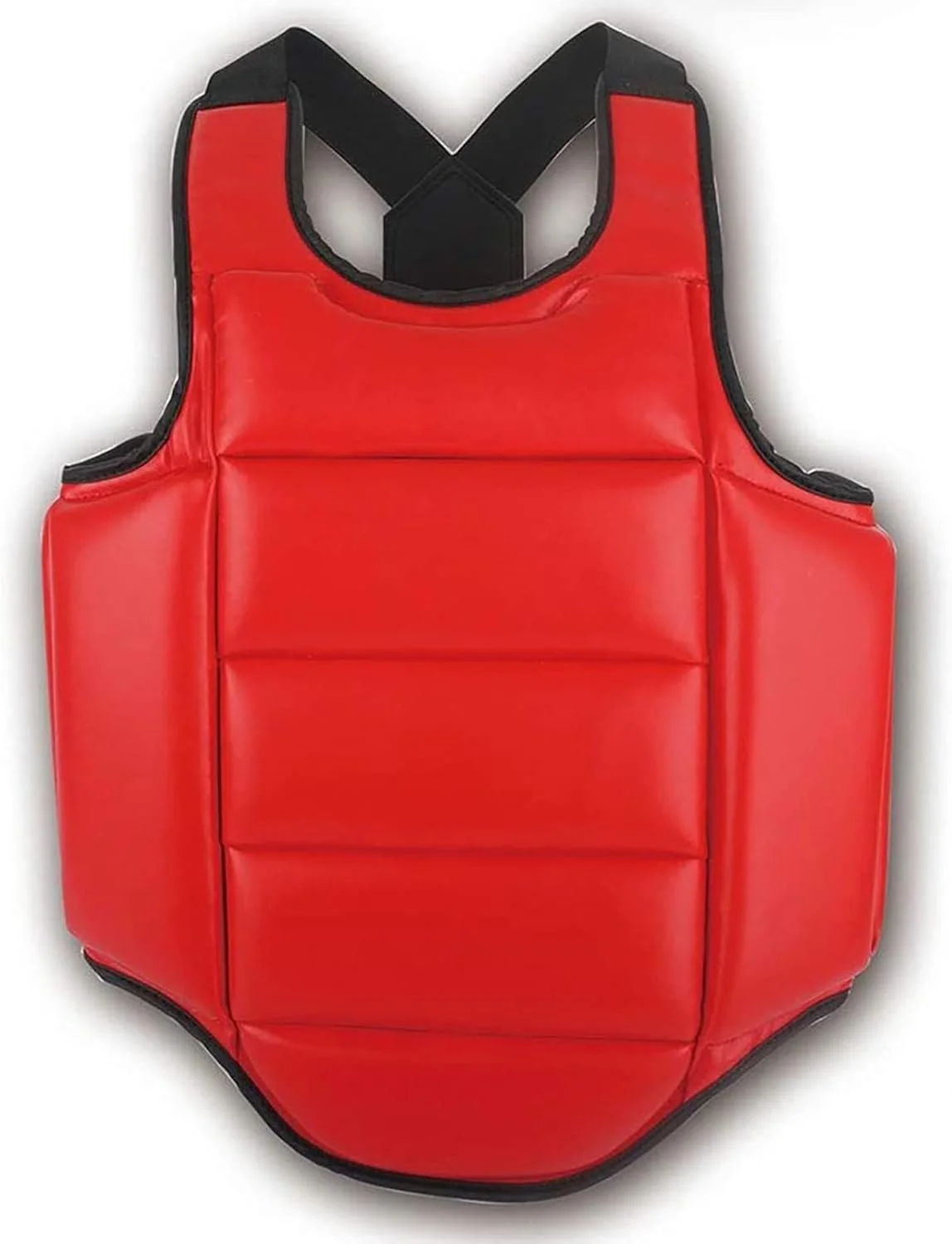 محافظ سینه کاراته، محافظ سینه بوکس، تجهیزات محافظتی کودکان برای تمرین تکواندو، محافظ سینه مردانه و زنانه بزرگسال (رنگ: قرمز)
