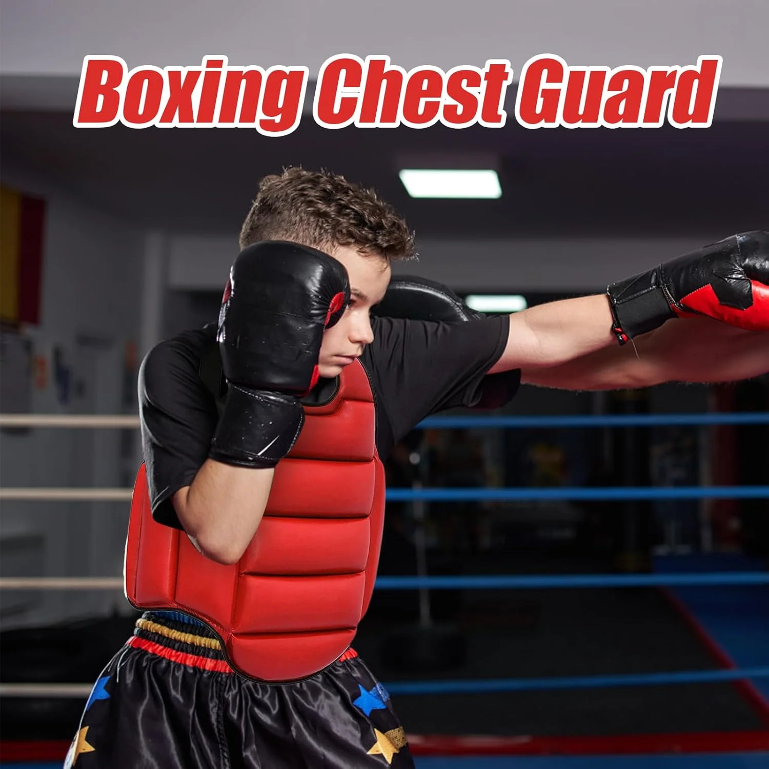 محافظ سینه بوکس | محافظ شکم موی تای | پد محافظ بدن تنفسی لوازم جانبی تمرینات رزمی مسابقات هنرهای رزمی