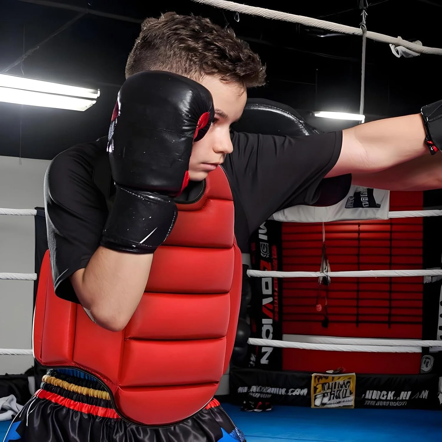 محافظ سینه بوکس | محافظ شکم کیک بوکسینگ، پد محافظ بدن قابل تنظیم، لوازم جانبی تمرین مبارزه برای هنرهای رزمی - مسابقه