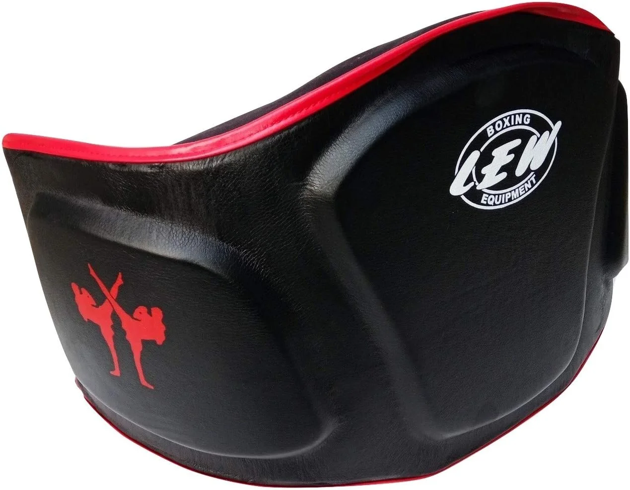 محافظ شکم کلاسیک LEW، محافظ دنده، محافظ سینه، محافظ بدن هنرهای رزمی ترکیبی، زره هنرهای رزمی، پدهای تمرینی تکواندو PU (مشکی و قرمز) سایز (بزرگ)