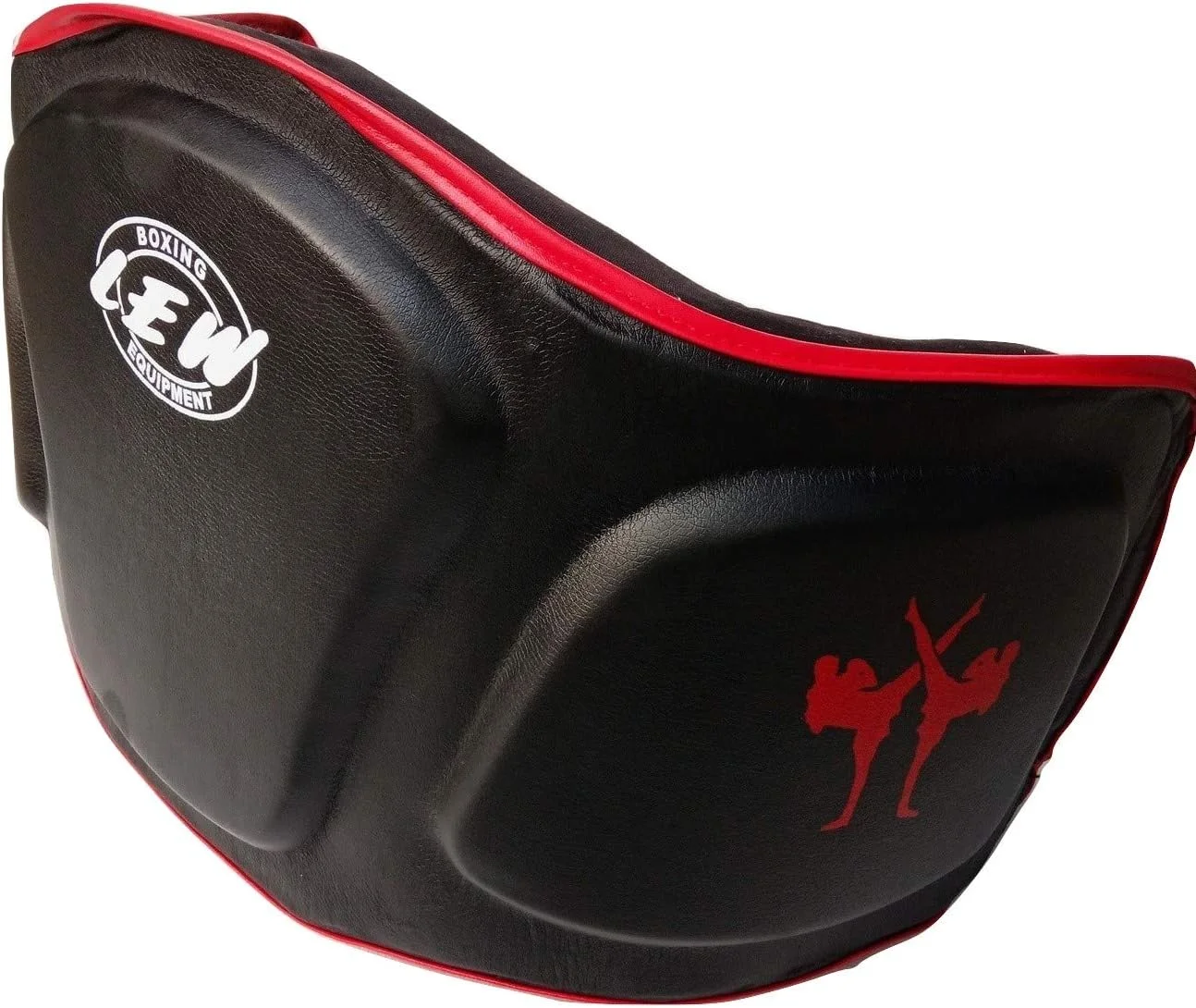 محافظ شکم کلاسیک LEW، محافظ دنده، محافظ سینه، محافظ بدن هنرهای رزمی ترکیبی، زره هنرهای رزمی، پدهای تمرینی تکواندو PU (مشکی و قرمز) سایز (بزرگ)