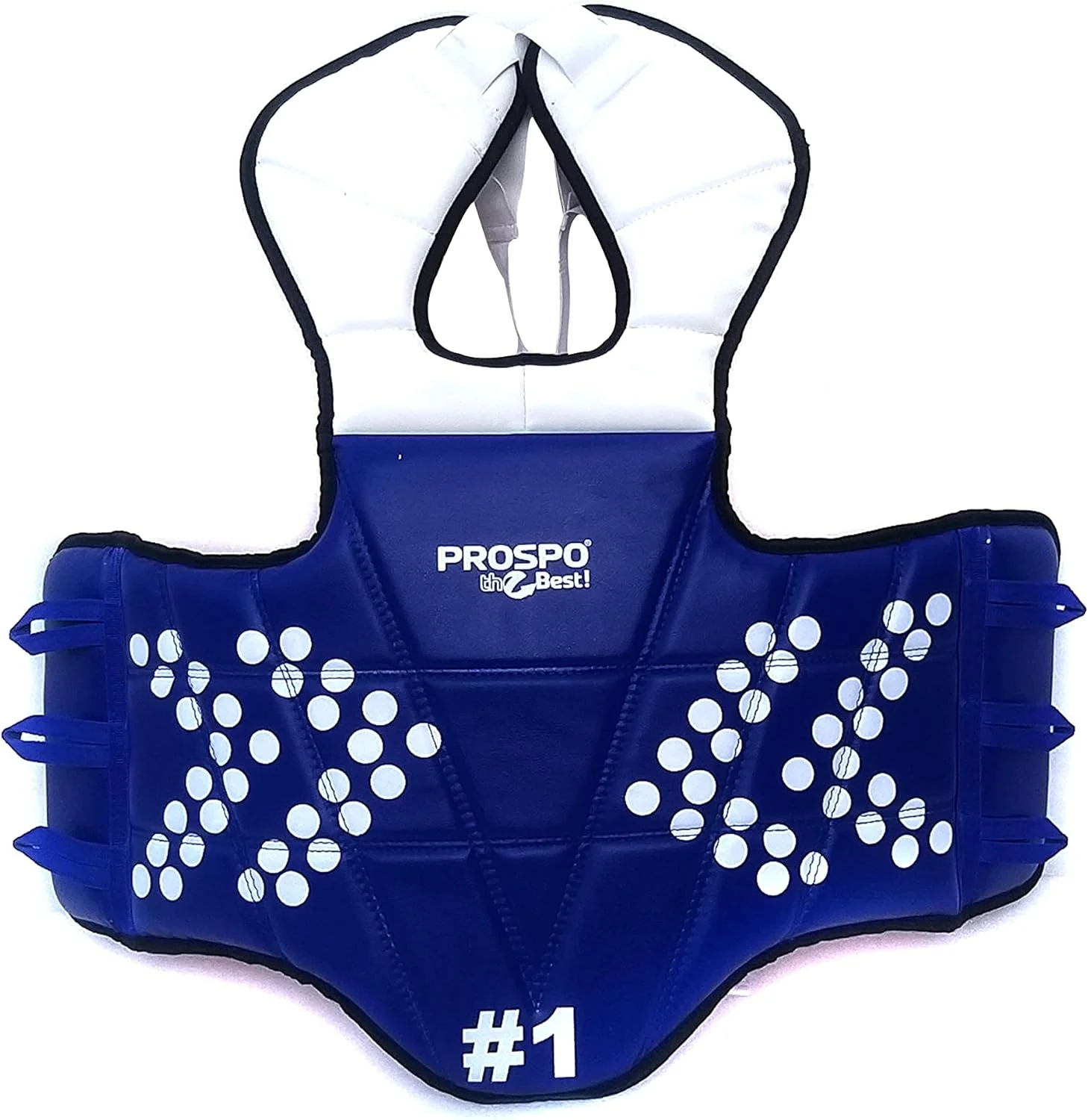 محافظ سینه تکواندو Prospo، محافظ بدن پد دار دو طرفه برای کونگ فو، MMA، کیک بوکسینگ، جوجیتسو، جودو و ووشو (سایز 1) محافظ سینه تکواندو Prospo، محافظ بدن پد دار دو طرفه برای کونگ فو، MMA، کیک بوکسینگ، جوجیتسو، جودو و ووشو (سایز 1)