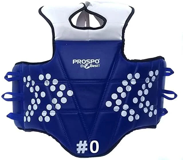 محافظ سینه تکواندو Prospo، محافظ بدن پددار و دو طرفه برای کونگ فو، MMA، کیک بوکسینگ، جوجیتسو، جودو و ووشو (سایز 2)