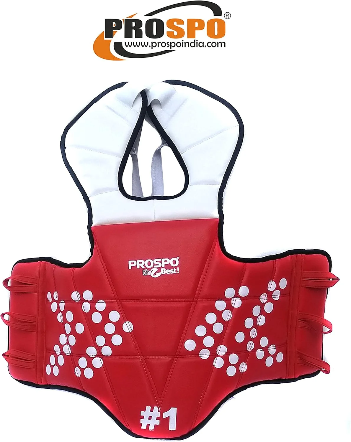 محافظ سینه تکواندو Prospo، محافظ بدن پد دار دو طرفه برای کونگ فو، MMA، کیک بوکسینگ، جوجیتسو، جودو و ووشو (سایز 1)