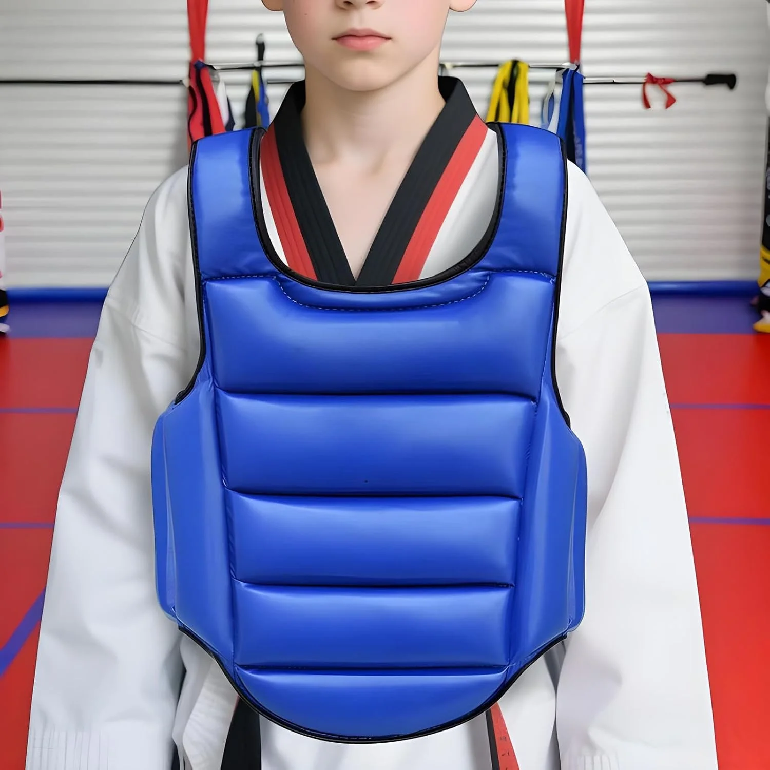 محافظ سینه بوکس - محافظ سینه کیک بوکسینگ دو طرفه | پد محافظ بدن قابل تنظیم لوازم جانبی تمرینی برای مسابقات هنرهای رزمی