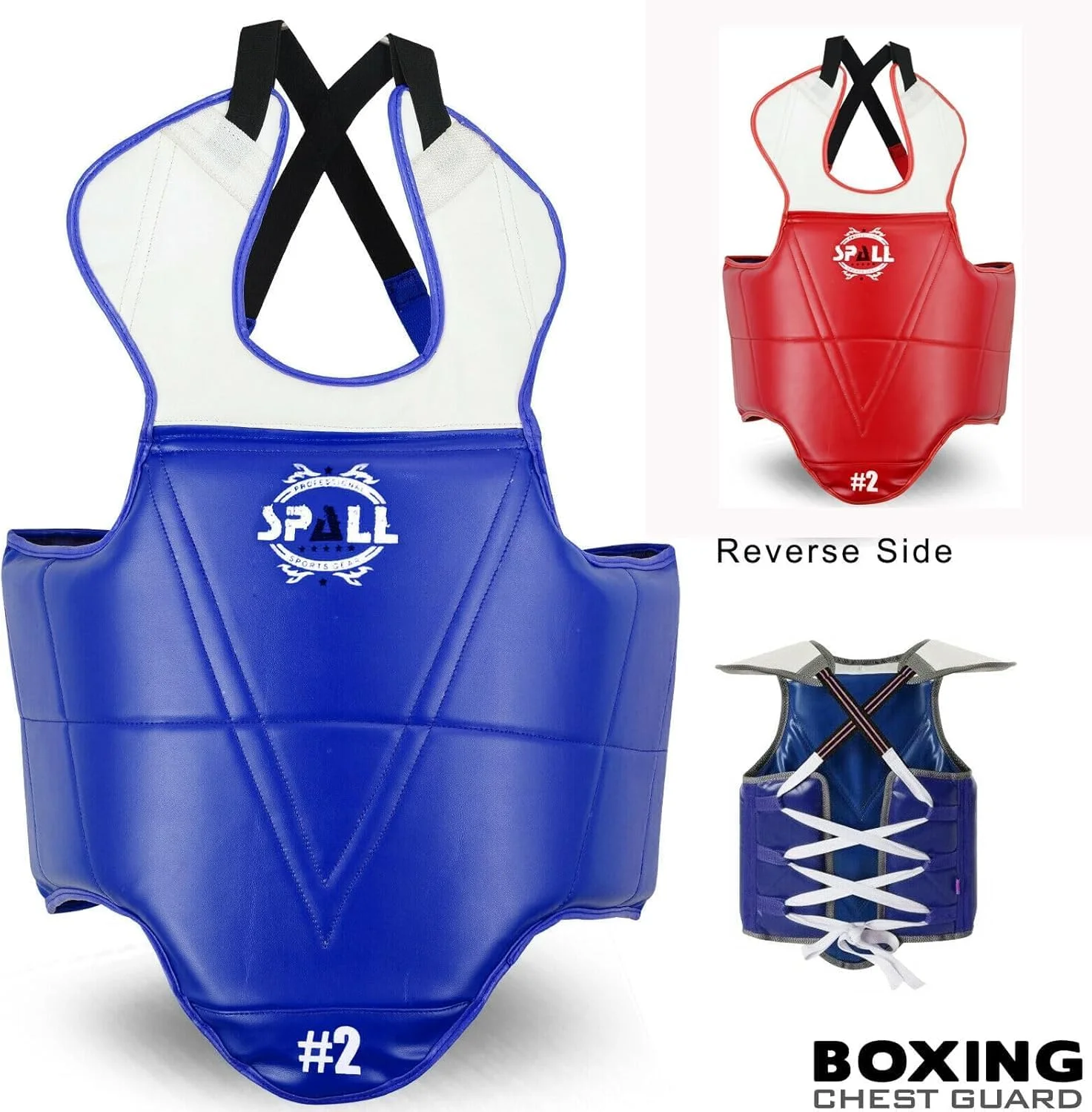 محافظ سینه و بدن سایزهای S M L XL آبی قرمز محافظ دنده برای بوکس MMA موی تای فیتنس ورزشگاه تمرینات ساندا و تمام تمرینات ورزشی مناسب برای مردان و زنان برند SPALL