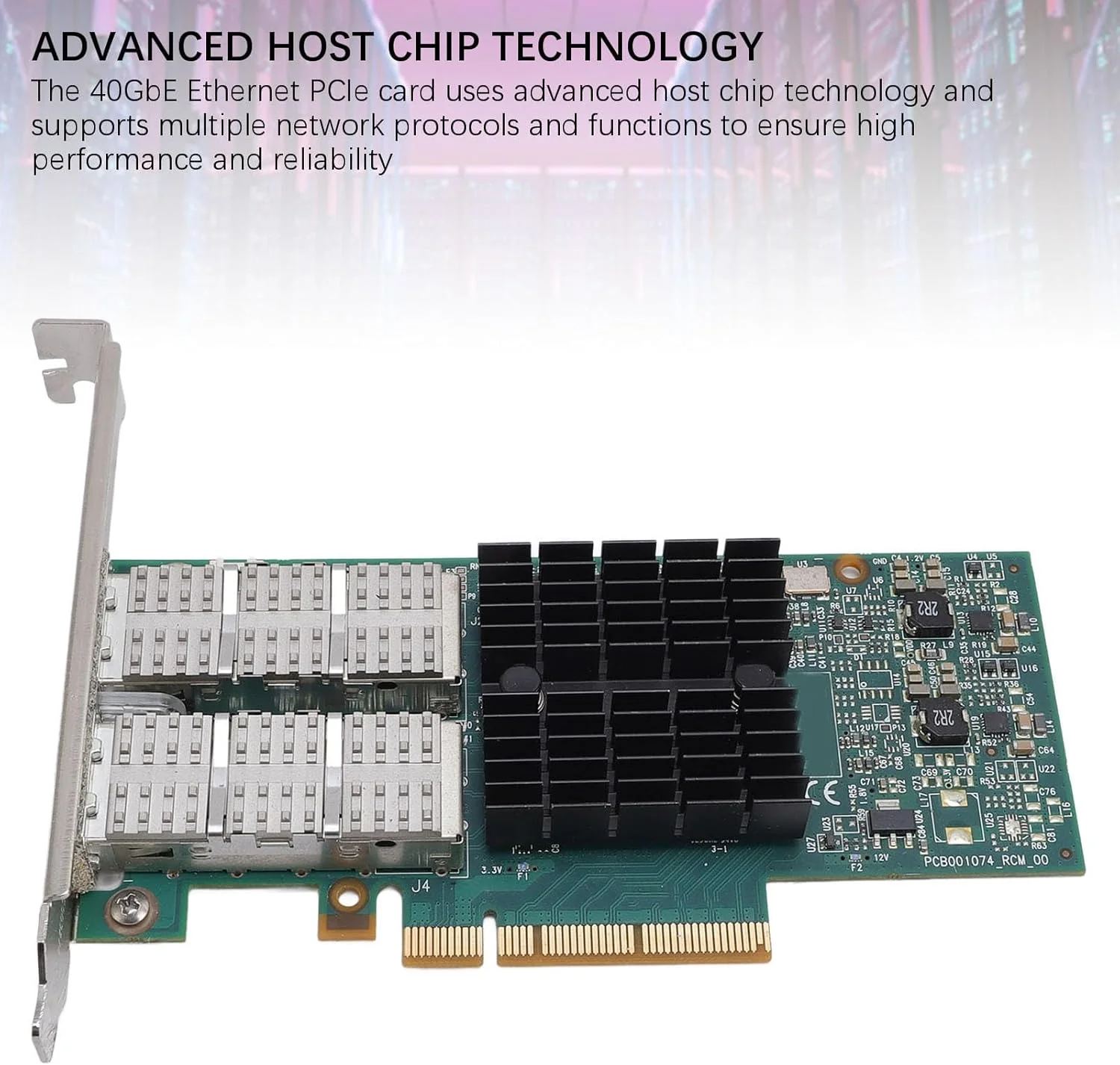 کارت شبکه اترنت Annadue 40Gb PCIe، کارت فیبر دو پورت 40Gbe، PCIe 3.0 X8 با تاخیر کم، برای مرکز داده ایستگاه کاری سرور با سرعت بالا