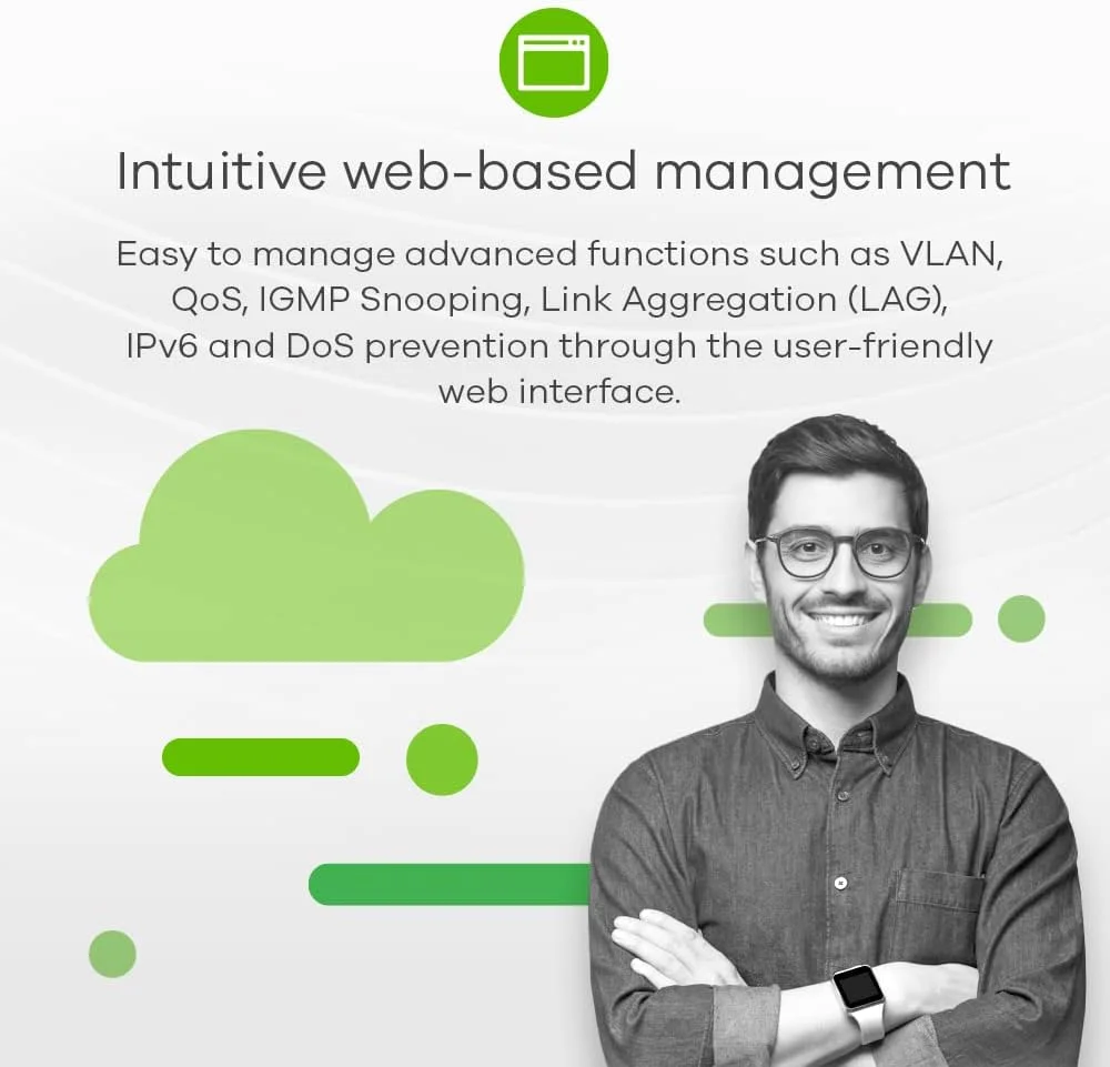 سوئیچ 8 پورت گیگابیتی PoE زایکسل | مدیریت هوشمند | 8 پورت PoE+ @130W | 2 پورت SFP | قابلیت مدیریت ابری Nebula | قابل نصب در رک [GS1920-8HP]