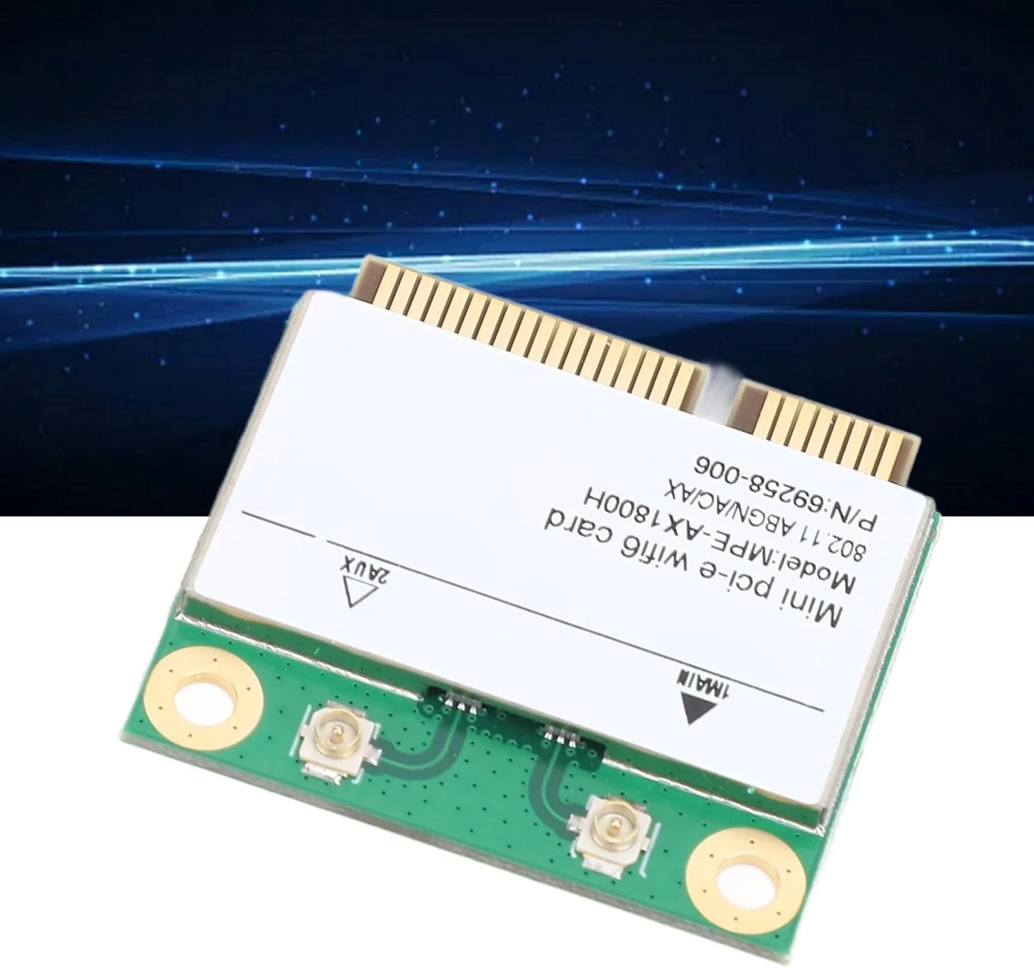 ماژول کارت وایرلس AX1800H، مینی PCIe دو بانده WiFi 6 بلوتوث 5.2 آداپتور شبکه برای اندروید و لینوکس