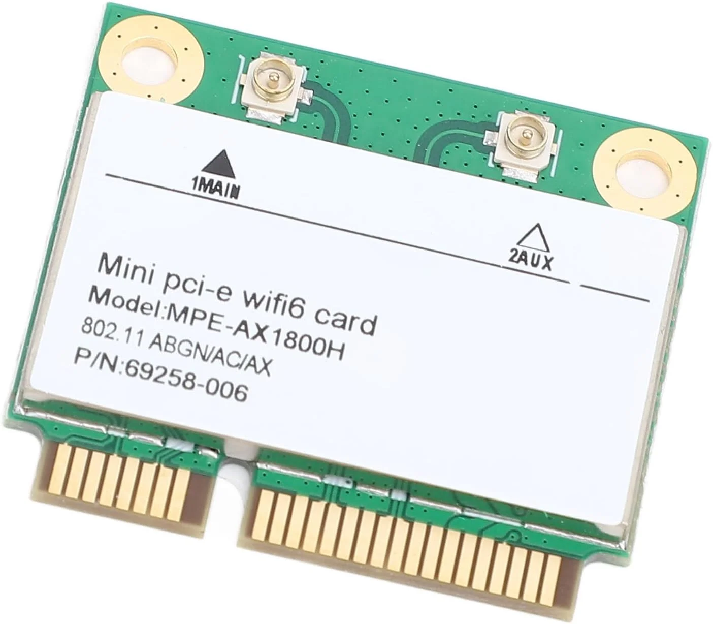 ماژول کارت وایرلس AX1800H، مینی PCIe دو بانده WiFi 6 بلوتوث 5.2 آداپتور شبکه برای اندروید و لینوکس