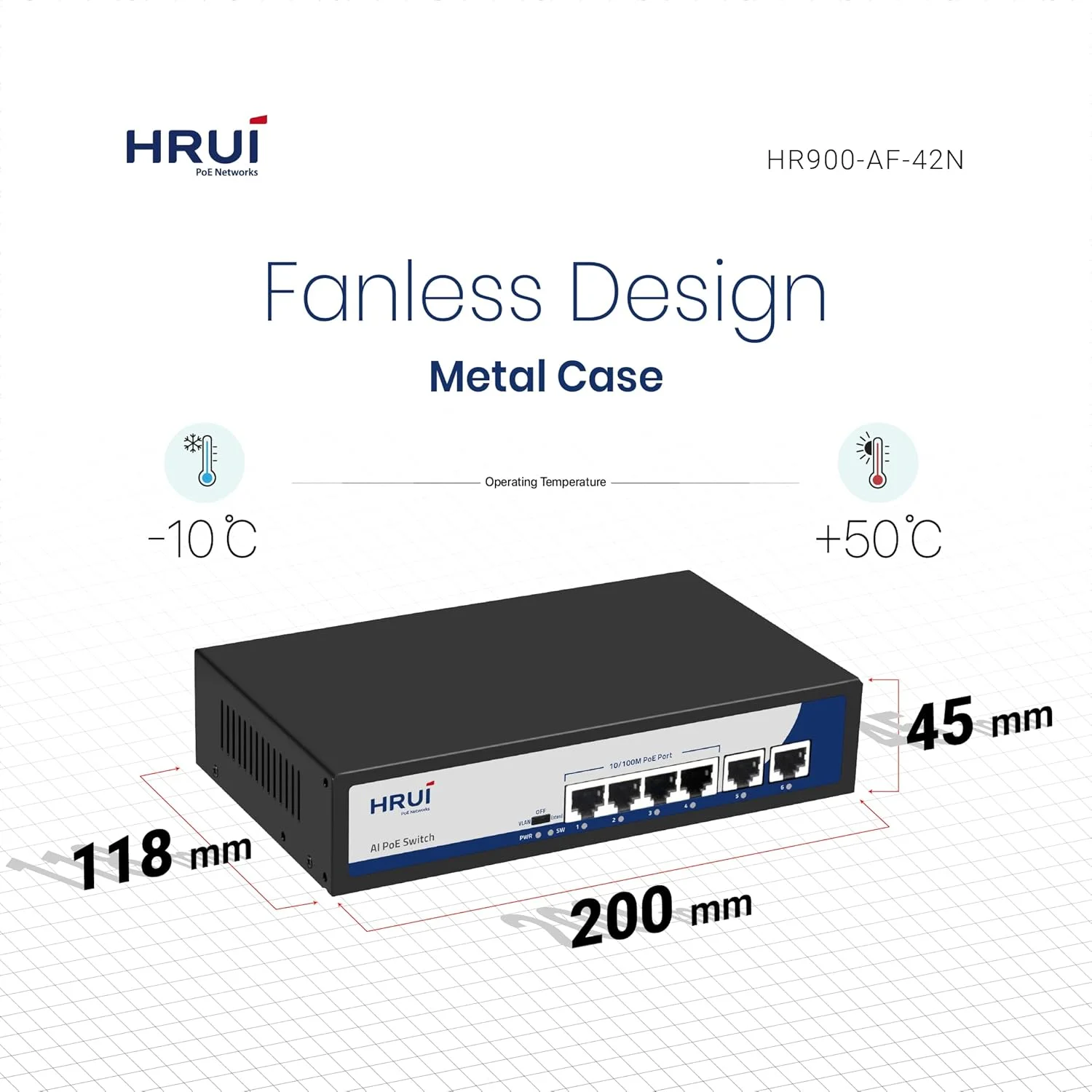 سوئیچ POE با 8 پورت 10/100M و 2 پورت آپلینک گیگابیتی اترنت، استاندارد AF/AT، هر پورت 15.4W/30W، منبع تغذیه داخلی 52V2.3A 120W، سوئیچ شبکه Plug and Play سوئیچ POE با 8 پورت 10/100M و 2 پورت آپلینک گیگابیتی اترنت، استاندارد AF/AT، هر پورت 15.4W/30W، منبع تغذیه داخلی 52V2.3A 120W، سوئیچ شبکه Plug and Play