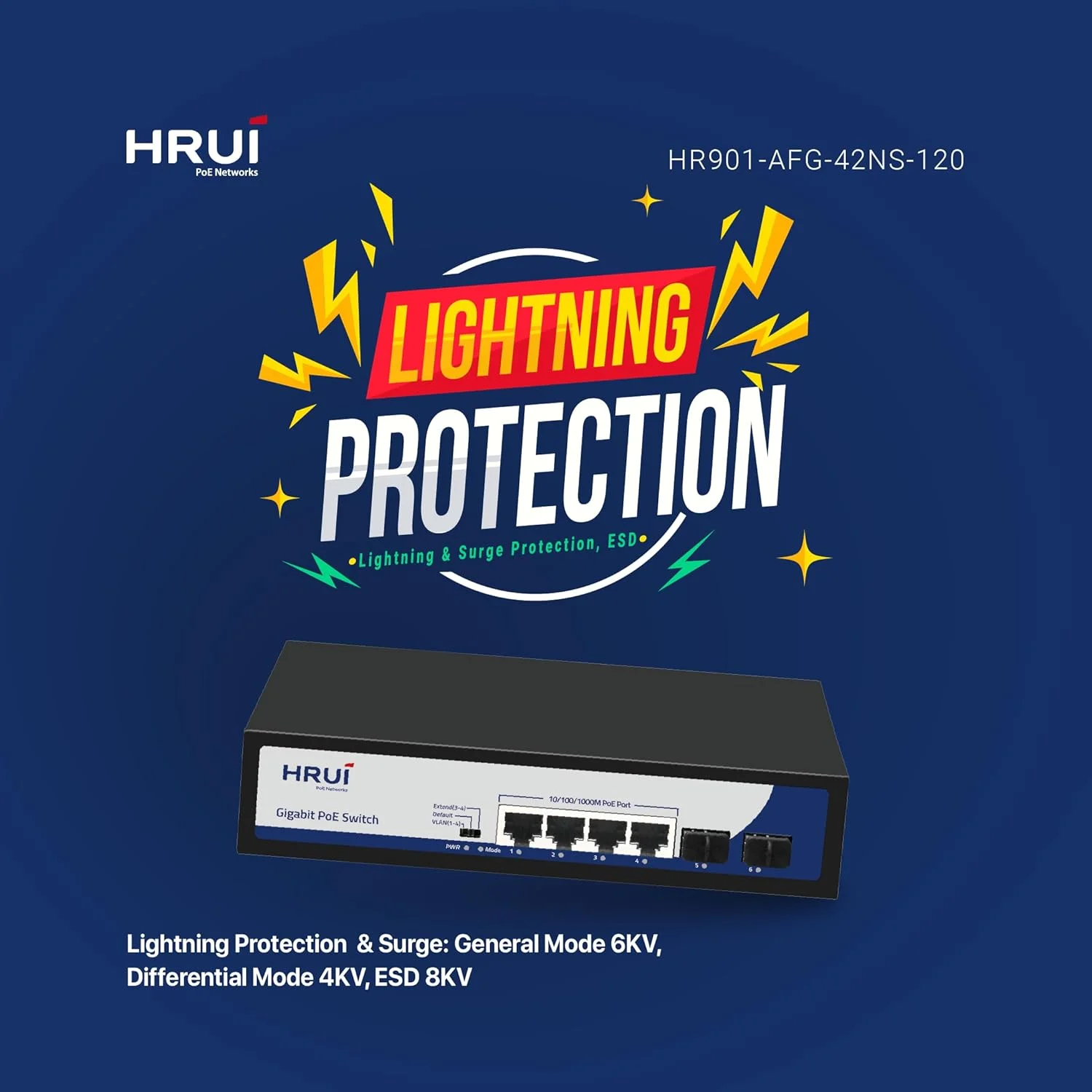 سوئیچ 4 پورت 10/100/1000M + 2 پورت آپلینک گیگابیتی SFP فیبر، پشتیبانی از IEEE802.3af/at، هر پورت 15.4W/30W، منبع تغذیه داخلی 52V2.3A 120W، سوئیچ Plug and Play سوئیچ 4 پورت 10/100/1000M + 2 پورت آپلینک گیگابیتی SFP فیبر، پشتیبانی از IEEE802.3af/at، هر پورت 15.4W/30W، منبع تغذیه داخلی 52V2.3A 120W، سوئیچ Plug and Play