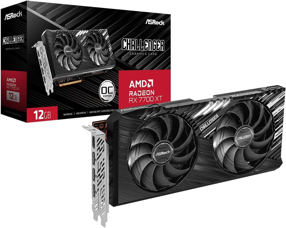 کارت گرافیک ASRock Radeon RX 7700 XT Challenger 12GO با 12288 مگابایت حافظه GDDR6