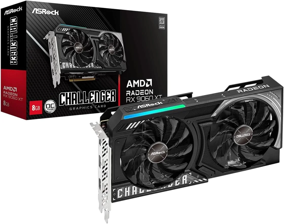 کارت گرافیک ASRock Radeon RX 9060 XT Challenger OC 8GO (90-GA5TZZ-00UANF)