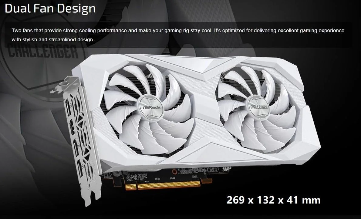 کارت گرافیک کامپیوتر ASRock RX6600 CLW 8G 7nm AMD Radeon RX 6600