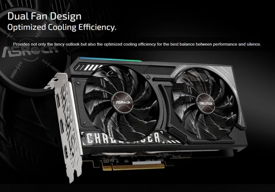 کارت گرافیک ASRock Radeon RX 9060 XT Challenger OC 8GO (90-GA5TZZ-00UANF)