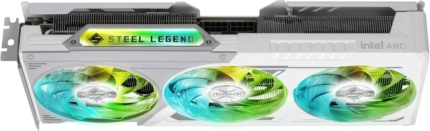 کارت گرافیک ASRock Intel ARC B580 Steel Legend با ۱۲ گیگابایت حافظه OC 2800 مگاهرتز، ۱۹ گیگابیت بر ثانیه، ۱۹۲ بیت GDDR6، رزولوشن ۷۶۸۰x۴۳۲۰، توان ۶۵۰ وات و سه فن کارت گرافیک ASRock Intel ARC B580 Steel Legend با ۱۲ گیگابایت حافظه OC 2800 مگاهرتز، ۱۹ گیگابیت بر ثانیه، ۱۹۲ بیت GDDR6، رزولوشن ۷۶۸۰x۴۳۲۰، توان ۶۵۰ وات و سه فن